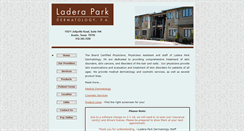 Desktop Screenshot of laderaparkdermatology.com