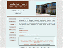 Tablet Screenshot of laderaparkdermatology.com